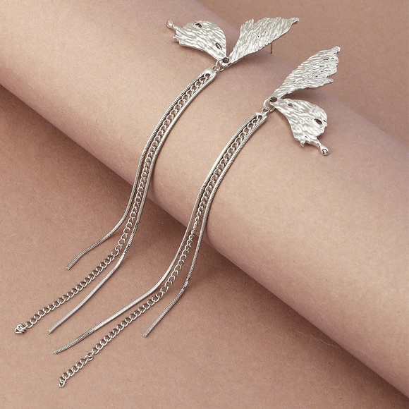🔥 Long Tassels Butterfly Earrings - Picture 2 of 10